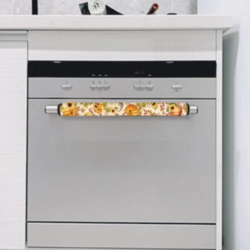 Miniatura 5 de Juego de 4 fundas para manijas de refrigerador de otoño, calabaza, girasol, funda para manija de puerta para horno y lavavajillas, funda para manija
