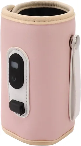 Miniatura 3 de HEEPDD Calentador de biberones portátil con 5 ajustes de temperatura, alimentado por USB, 3 minutos, calor rápido, tamaño compacto, para leche