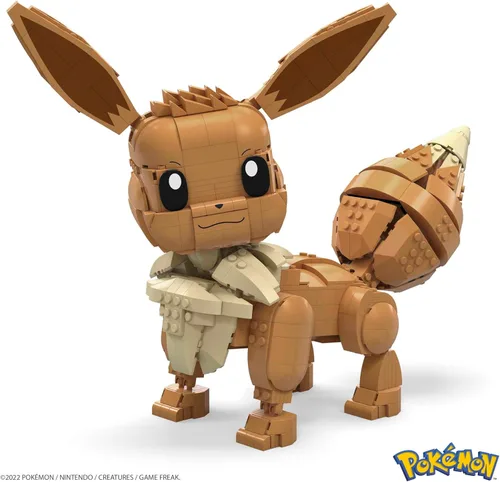 Miniatura 3 de MEGA - Juego de juguetes de construcción Pokémon Jumbo Eevee con 824 piezas, articulados y posables, 11 pulgadas de alto, para niños