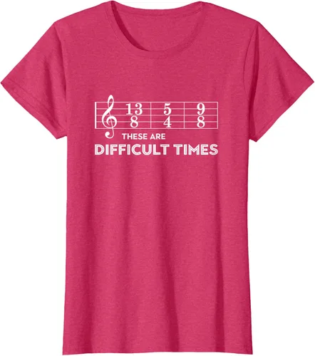 Miniatura 7 de Musician - Camiseta con texto en inglés "These are Difficult Times", talla S