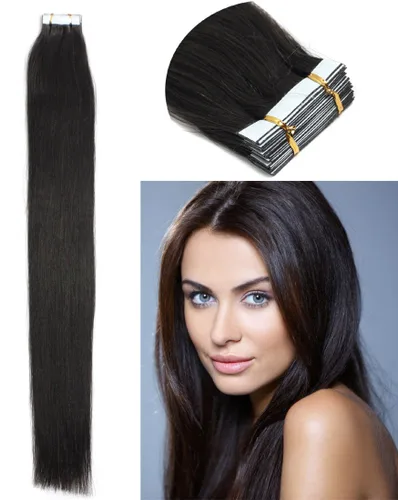 Miniatura 18 de Extensiones de cabello humano Remy con cinta adhesiva sin costuras (16 pulgadas, 10 unidades, rubio ceniza)