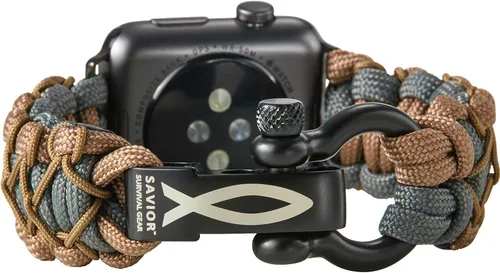 Miniatura 35 de Correa de paracord Savior Survival Gear, compatible con Apple Watch de 49/45/44/42/41/40/38 mm, correa de iWatch Series Ultra 10 9 8 7 6 5 4 3 2 1