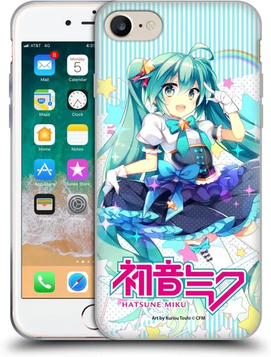 Miniatura 119 de Head Case Designs Licencia Oficial Hatsune Miku Gráficos Lindos Carcasa de Gel [Protección de Grado Militar] Compatible con Apple iPhone 7
