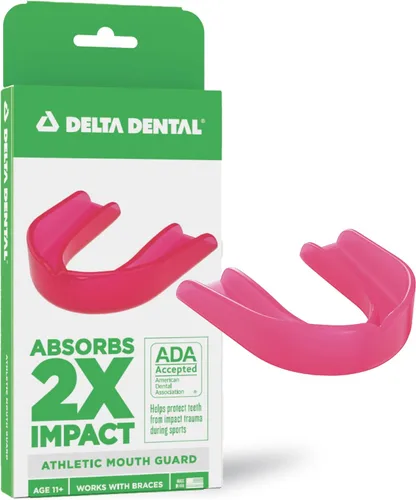 Miniatura 11 de Protector bucal deportivo Delta Dental - Aceptado por la ADA - 2 veces la absorción de impacto - Funciona con brackets - Aqua 2X impact absorption