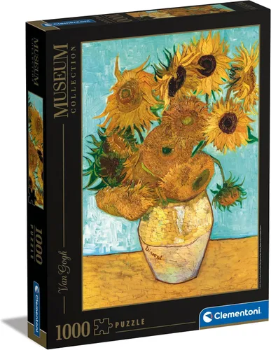 Clementoni Rompecabezas de 1000 piezas para adultos, Van Gogh, Girasoli Sun Flowers