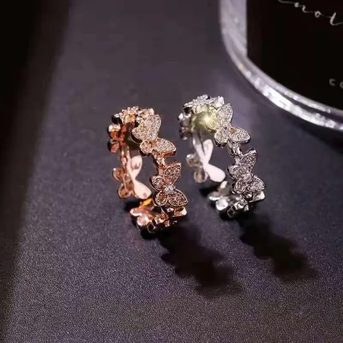 Miniatura 6 de Útiles y profesionales anillos de moda brillantes con circonita cúbica y hojas geométricas ajustables para niñas minimalista delicados regalos