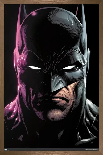 Miniatura 14 de Trends International DC Comics Batman - Póster de pared de retrato de 22.4 pulgadas de largo x 14.7 pulgadas, versión enmarcada en madera de granero
