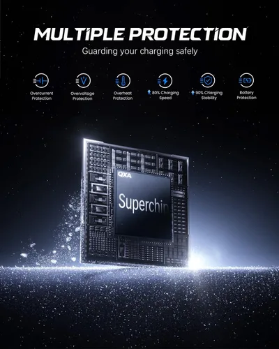 Miniatura 4 de Cargador de teléfono Android de carga súper rápida USB C de 45 W, paquete de 2 con cables duales de 6 pies, compatible con Samsung Galaxy