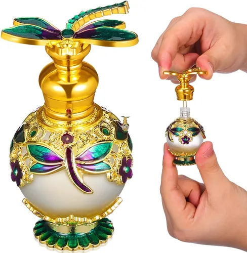 Healifty Botella de perfume de vidrio recargable de 2.75 pulgadas, contenedor de aceite esencial para aromaterapia para el hogar, botella de