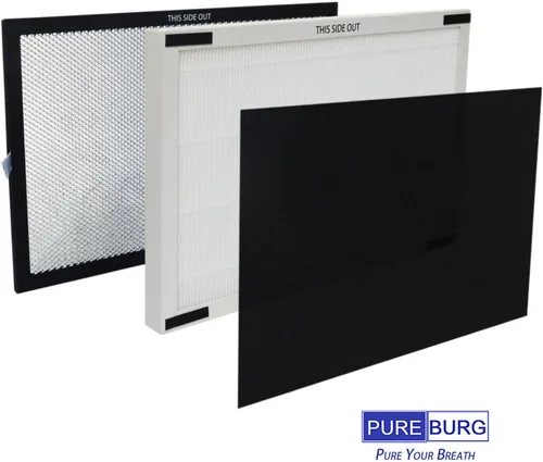 Miniatura 2 de PUREBURG Filtro de repuesto compatible con Lasko HF25630 Pure Platinum HEPA Purificador de Aire Piezas YY25630, H13 True HEPA & Tio2, carbón
