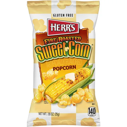 Miniatura 3 de Herr's Palomitas de maíz, sabor a maíz dulce tostado al fuego, 0.875 onzas (paquete de 24 bolsas) - Palomitas de maíz con sabor a maíz dulce