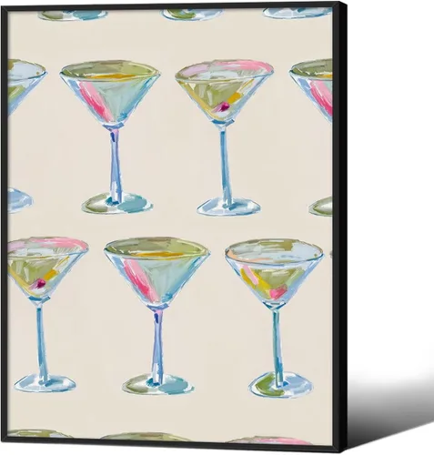 Miniatura 42 de Pósteres vintage de Martini rosa a la moda, cócteles, bebidas alcohólicas, impresiones artísticas de pared para el hogar, apartamento, cocina, bar
