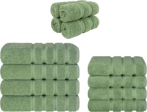 American Soft Linen Paquete de 4 toallas de baño, 4 toallas de mano y 4 paños de baño