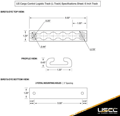 Miniatura 9 de US Cargo Control Riel en L negro de 6 pulgadas (paquete de 4), riel en L de aluminio anodizado negro, riel de amarre para remolques cerrados