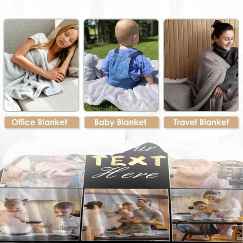 Miniatura 4 de Manta personalizada con imagen, manta personalizada, regalos para cumpleaños, Navidad, boda, manta de fotos personalizada, regalos de pareja para 8