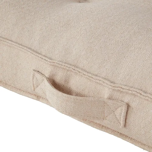 Miniatura 5 de Happy Hounds Milo - Cama cuadrada copetuda para perro, color crema, mediano (32 x 32 pulgadas)