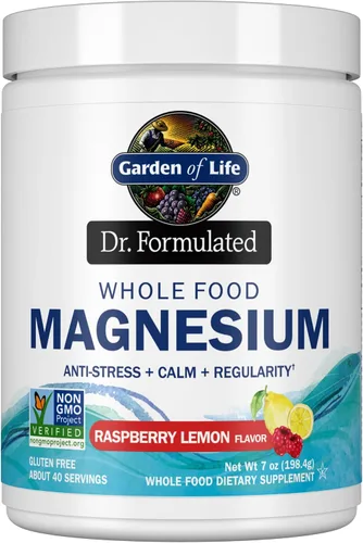 Miniatura 9 de Garden of Life Dr. Formulated - Polvo de Magnesio de Alimentos Integrales de 6.96 oz (197.4g), naranja, quelado, sin OMG, vegano, kosher, sin gluten