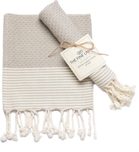 Miniatura 19 de The Fine Living Co. - Juego de 2 toallas de cocina 100% algodón, 18 x 28 pulgadas, toallas de cocina con estampado ornamental, toallas de mano