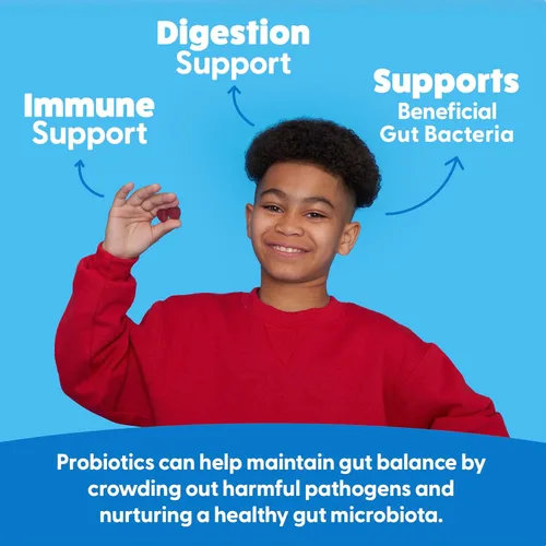Miniatura 6 de Feel Great USDA - Gomitas probióticas orgánicas para niños, probióticos masticables de fresa para salud digestiva y apoyo inmunológico, probióticos