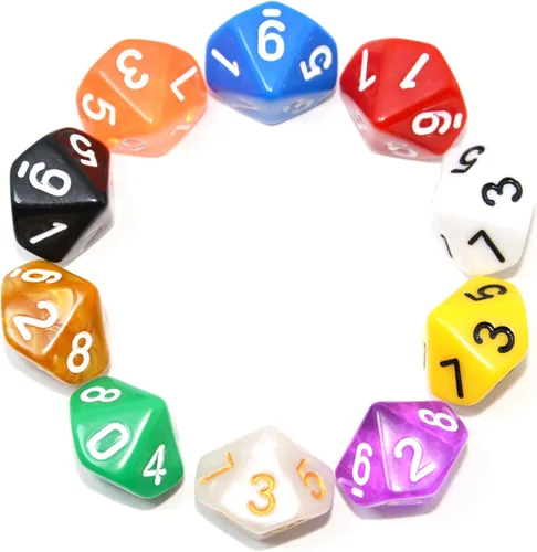 Miniatura 6 de SmartDealsPro Paquete de 10 dados poliédricos multicolor D4 D6 D8 D10 D12 para juegos de mesa Dungeons and Dragons DND RPG MTG