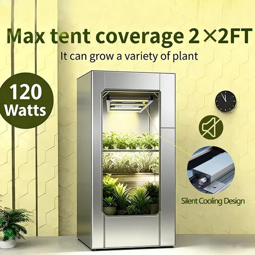 Miniatura 6 de HHNMAHN - Luz LED de crecimiento de 120 W, espectro completo, regulable para plantas de interior, lámpara colgante de cultivo de 13 x 12.5 pulgadas