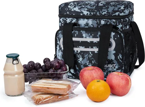 Miniatura 8 de TOURIT Lonchera grande de 14L con aislamiento para almuerzo, enfriador de comida para hombres y mujeres, color negro Camuflaje