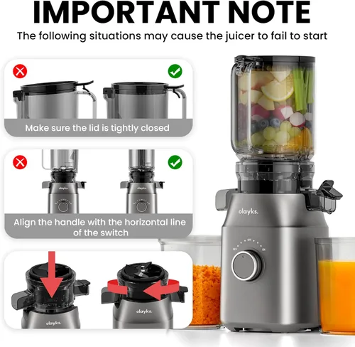Miniatura 5 de olayks. Máquinas exprimidoras, exprimidor de prensa fría de alto rendimiento de jugo para frutas y verduras, máquina masticadora con receta de jugo