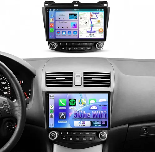 Miniatura 9 de Para Honda Accord 7ª 2003 2004 2005 2006 2007 Estéreo de coche Android con Carplay inalámbrico/Android Auto Pantalla táctil de 10.1" Autoradio