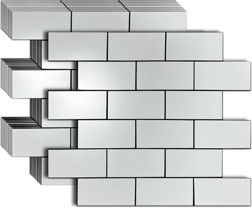 Miniatura 7 de XUANINY Azulejos de aluminio compuesto de metro de 20 hojas, calcomanías de suelo con textura 3D, paneles de pared autoadhesivos para salpicaduras