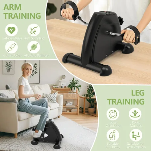 Miniatura 4 de FITKS360 Under Desk Elliptical & Mini Exercise Bike - Seated Electric Leg Exerciser Under Table Oval Electric - Seniors Sit Exerciser Full Assembled