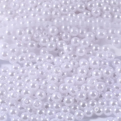 Miniatura 11 de 1970 piezas Cuentas de Perla para Hacer Joyas, 6 Tamaños con Agujero para Pulseras, Collares, Aretes, Kit de Manualidades DIY, Regalos para Mujeres