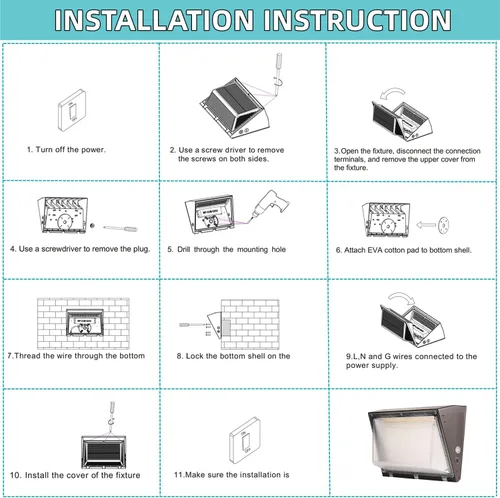 Miniatura 7 de Paquete de luz LED regulable de 100 W con fotocélula del atardecer al amanecer, 100-277 V 14000 lm 600-800 W equivalente a HPS/HID, iluminación