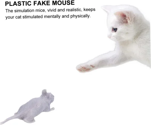 Miniatura 7 de 10pcs Halloween Prank Simulation Mouse Decorations Lightweight Portable Creepy Plastic Fake Mice for Indoor Outdoor Party Props