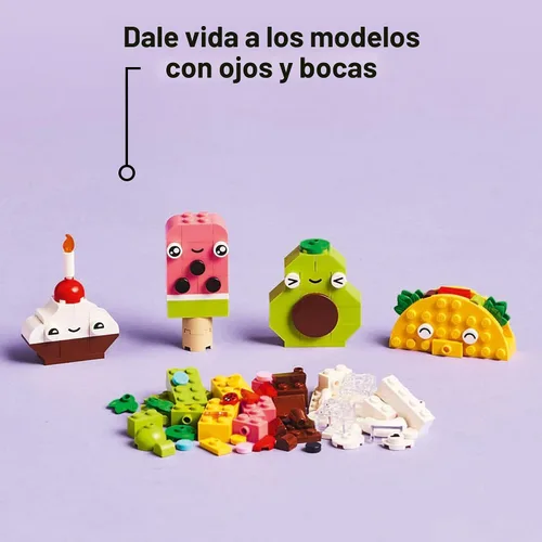 Miniatura 6 de LEGO Classic Creative Food Friends Set de Construcción de Juguete - Comida de Simulación para Niños, Niños y Niñas, Edades 4+ - Juguete Educativo