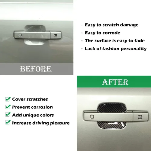 Miniatura 2 de PIUGILH Cubierta de repuesto para manija de puerta de automóvil compatible con accesorios Land Rover Defender 110 2020-2023, protectores protectores