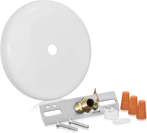 Miniatura 4 de Lámpara colgante industrial blanca de 14 pulgadas con cable ajustable de 10 pies, lámpara colgante vintage montada en techo para uso en interiores