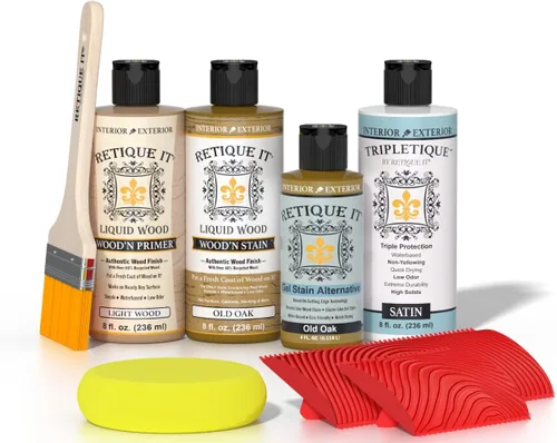 Miniatura 121 de Retique It Kit multiusos con acabado de madera - GO Beyond de madera falsa con imprimación a base de madera líquida pintable y tinte de gel - 60
