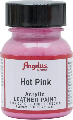 Pintura acrílica Angelus, 1 onza, #186 Rosa Hot 186 rosa intenso