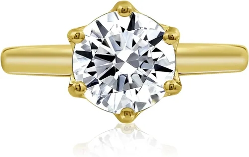 Miniatura 7 de Sterling Silver Solitaire Ring set with Round Infinite Elements Cubic Zirconia