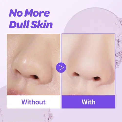 Miniatura 3 de I'M MEME Compact - Tone-up Pact Polvo de ajuste presionado coreano para efecto de desenfoque rosa, con calamina, polvo de maquillaje, compacto
