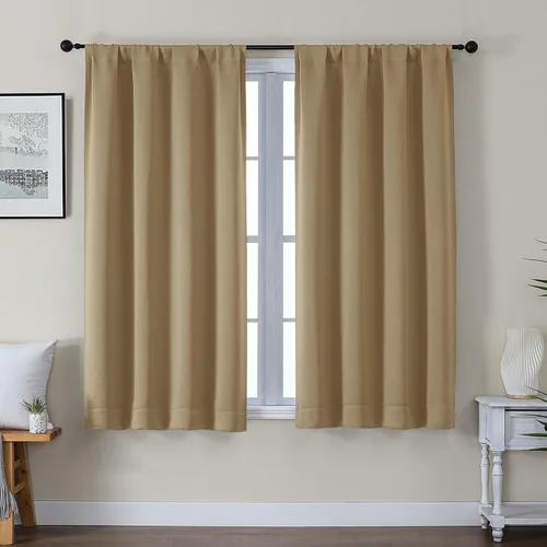 Miniatura 107 de Gwine Cortinas opacas para dormitorio, 54 pulgadas de largo, paneles de cortina de ventana con aislamiento térmico y reducción de ruido, cortinas