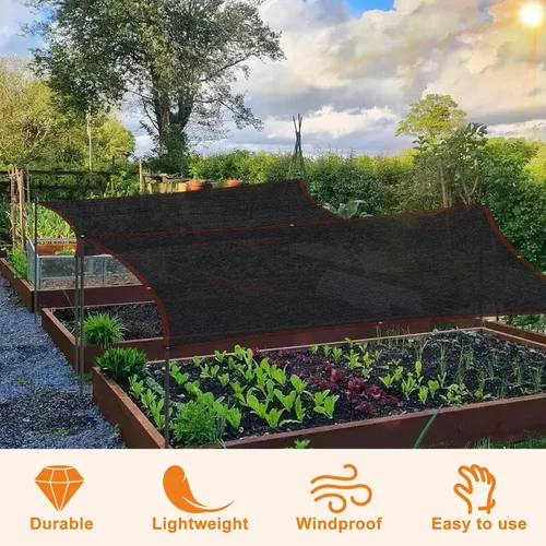 Miniatura 5 de Storystore Tela de sombra 40% con ojales, 10 pies x 16.4 pies, lona de malla para jardín, para invernadero, cubierta, patio, plantas, flores, pollo