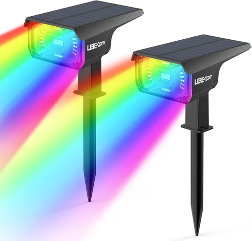 Miniatura 15 de LEREKAM 40 focos LED, IP65, impermeables, con energía solar, 2 en 1, luz de pared, luces de paisajismo al aire libre, encendido/apagado automático