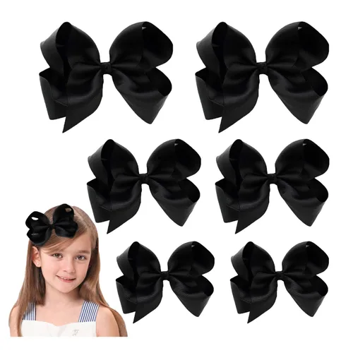 Miniatura 8 de Lazo de pelo azul marino para niñas y niños pequeños – 6 piezas de pinzas de cocodrilo de grogrén (6 x 2, 4 x 2, 3 x 2)