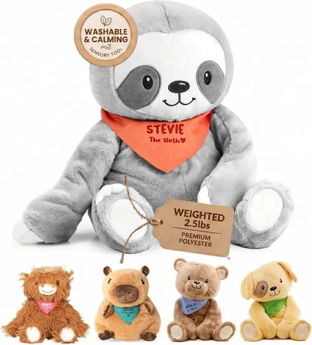 Miniatura 15 de Lilly's Love Animal de Peluche con Peso, 5 lb Peluche Sensorial para Niños y Adultos Lavable a Máquina con Interior Extraíble Animal