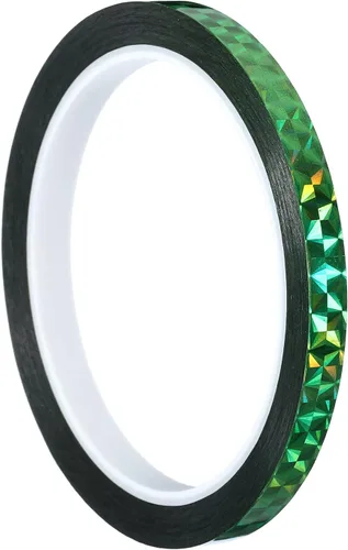 Miniatura 21 de PATIKIL Cinta prisma de 0.2 pulgadas x 55 yardas, adhesivo reflectante holográfico metalizado para detallar decoración de pared, arte de decoración