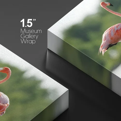 Miniatura 4 de wall26 Lienzo impreso para pared, trío de flamencos caribeños rosados en estanque, animales, fotografía, arte moderno, tropical, escénico