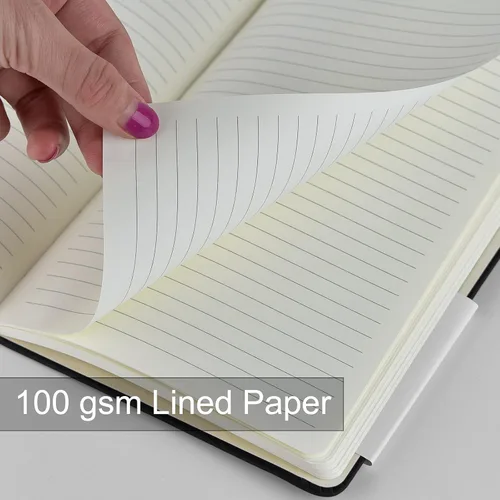Miniatura 5 de Paquete de 2 cuadernos de tapa dura en espiral, cuadernos de papel rayados con rayas universitarias, cuaderno sujeto tamaño A5, 5.5 x 8.3 pulgadas