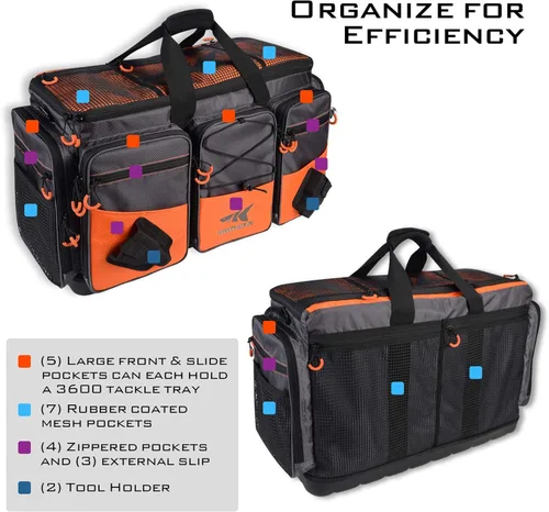 Miniatura 4 de KastKing Bolsas de equipo de pesca y aparejos - Bolsas de pesca resistentes al agua salada - Bolsas de almacenamiento de aparejos de pesca
