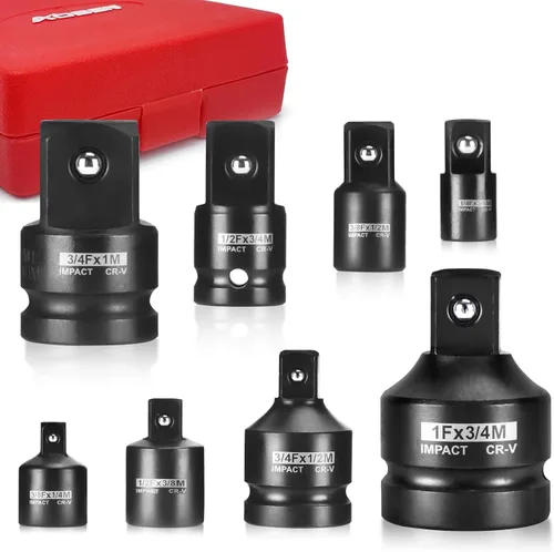 Miniatura 8 de AOBEN 18 piezas 1/2" unidad de accionamiento juego de llaves de impacto universales poco profundas, enchufe giratorio con oscilación flexible, 6